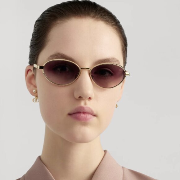 NEW DIOR DIORCANNAGE R1U B0R6 SUNGLASSES WOMEN GOLD EYEWEAR - Picture 1 of 10